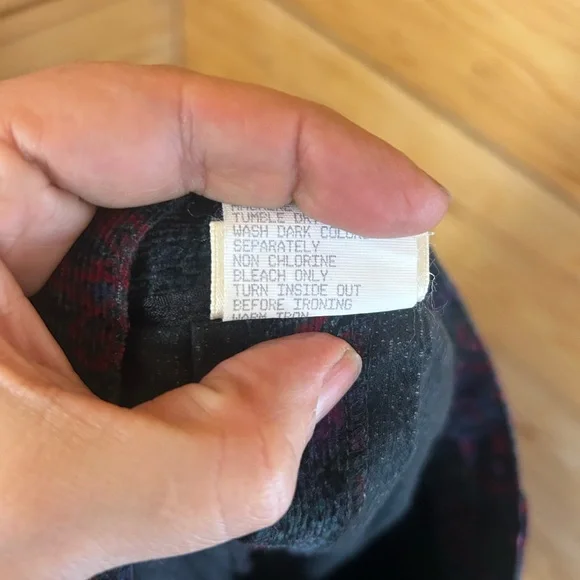 L.L. Bean Vintage Paisley Corduroy A-Line Midi Skirt Twirl Cotton Womens 6 Retro - Picture 9 of 9